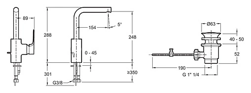 Смеситель для раковины Jacob Delafon Aleo+ хром E72357-CP