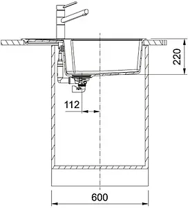 Мойка кухонная Franke Urban UBG 611-78L миндаль 114.0595.290 Мойка кухонная Franke Urban UBG 611-78L миндаль 114.0595.290, 3