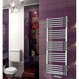 Полотенцесушитель электрический лесенка Terma Pola 1180x500 хром WLPAL118050 KCROE1Е8, 3