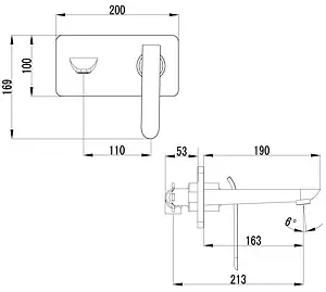 Смеситель для раковины из стены Lemark Melange белый/хром LM4926CW, 2