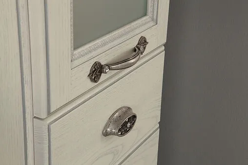 Шкаф-пенал напольный Aquaton Жерона 35 R белое серебро 1A158903GEM2R