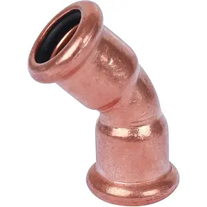 Отвод пресс двухраструбный 15мм угол 45° Sanha 6041 1604115, 1