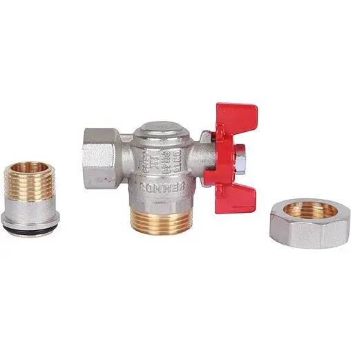 Кран шаровый с американкой угловой ½"в x ½"н Rommer RBV-0006-0610215
