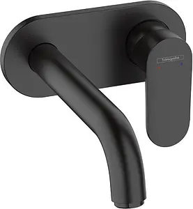 Смеситель для раковины из стены Hansgrohe Vernis Blend чёрный матовый 71576670 Смеситель для раковины из стены Hansgrohe Vernis Blend чёрный матовый 71576670, 1