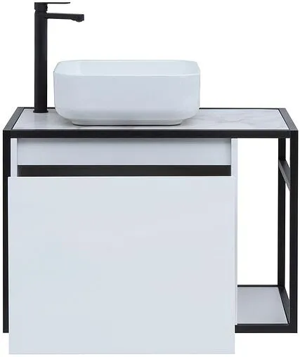 Тумба-умывальник подвесная Aquanet Nova Lite LOFT 75 L белый глянец 00261650+