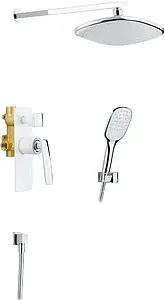 Душевая система со смесителем для душа Timo Helmi белый/хром SX-4069/00-16SM Душевая система со смесителем для душа Timo Helmi белый/хром SX-4069/00-16SM, 1