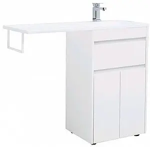 Тумба-умывальник напольная над стиральной машиной Aquanet Токио 110 R белый 00236916+00235498, 1
