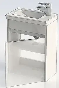 Тумба-умывальник подвесная Aquanet Дувр 45 белый 00182607+00182339 Тумба-умывальник подвесная Aquanet Дувр 45 белый 00182607+00182339, 4