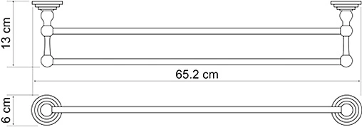 Полотенцедержатель Wasserkraft Isar темная тёмная бронза 7340