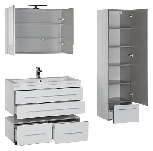 Шкаф-пенал подвесной Aquanet Верона 40 R белый 00176672 Шкаф-пенал подвесной Aquanet Верона 40 R белый 00176672