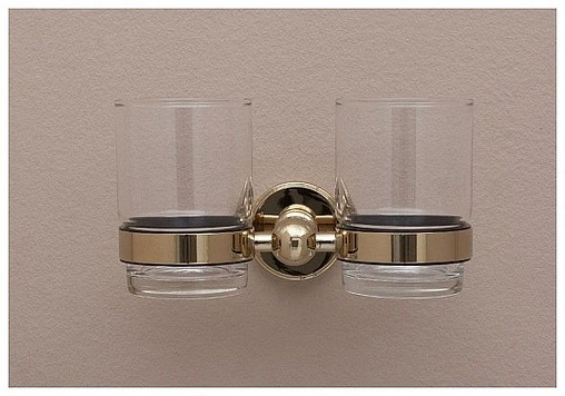 Стакан двойной Aquanet золото 4684D