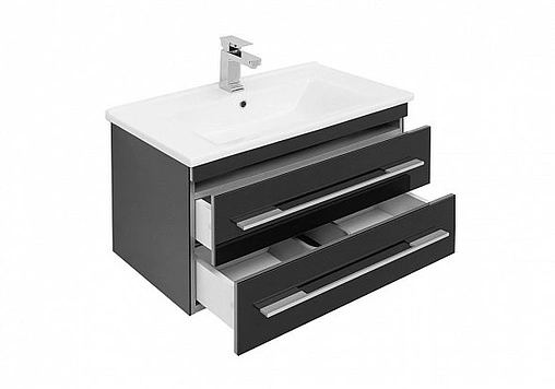 Тумба под умывальник подвесная Aquanet Верона N 75 чёрный 00186290