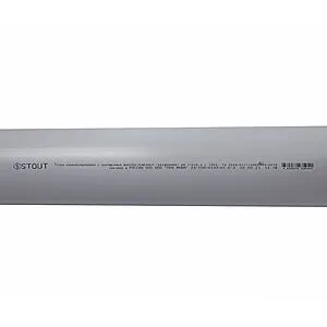 Труба канализационная внутренняя бесшумная D=110мм L=1500мм Stout SKB-0002-110150, 5