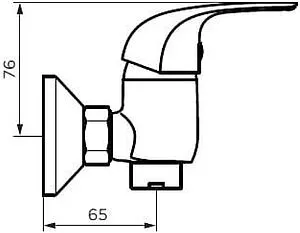 Смеситель для душа Dorff Stark хром D1102000, 2