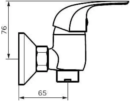 Смеситель для душа Dorff Stark хром D1102000 Смеситель для душа Dorff Stark хром D1102000