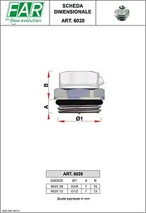 Воздухоотводчик (Кран Маевского) ½"н Far FA 6020 12 Воздухоотводчик (Кран Маевского) ½"н Far FA 6020 12, 2