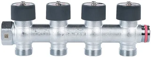 Коллектор регулирующий проходной 4 отвода ¾&quot;в/н x ¾&quot;ек Rehau 11316473001