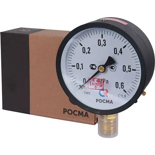 Манометр радиальный Росма ТМ-510Р.00 100мм 6 бар ½&quot; 00000006832