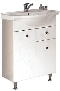 Тумба-умывальник напольная Aquaton Лиана 60 M белый 1A1629K0LL010, 1