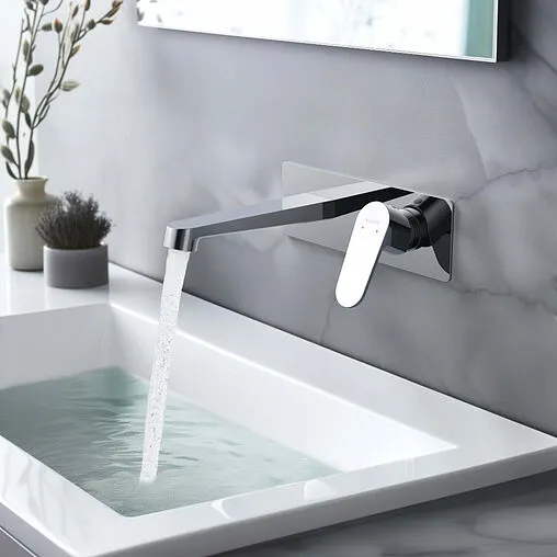 Смеситель для раковины из стены Aquatek Оберон хром AQ1213CR