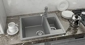 Смеситель для кухни с выдвижным изливом Ulgran антрацит U-009-343 Смеситель для кухни с выдвижным изливом Ulgran антрацит U-009-343, 5