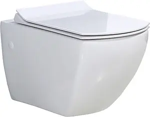 Унитаз подвесной безободковый BelBagno Carina белый BB514CHR, 1