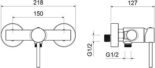 Смеситель для душа Aquatek Европа чёрный матовый AQ1360MB Смеситель для душа Aquatek Европа чёрный матовый AQ1360MB