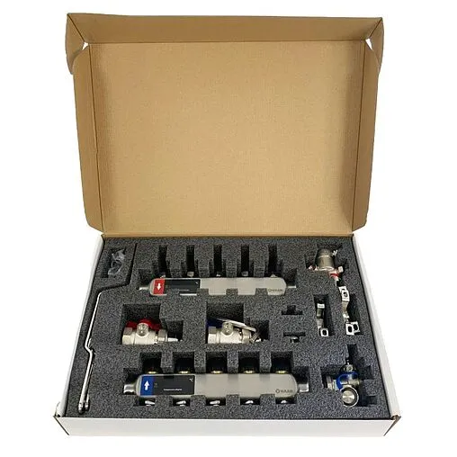 Группа коллекторная без расходомеров 5 отводов 1&quot;в/в x ¾&quot;ек WAAG WG.588.0605.F