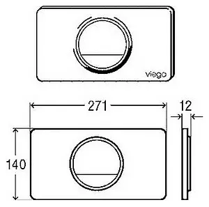 Клавиша смыва для унитаза Viega Visign for Style 13 8333.1 654498 альпийский белый Клавиша смыва для унитаза Viega Visign for Style 13 8333.1 654498 альпийский белый, 3
