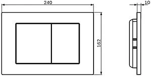 Клавиша смыва для унитаза Am.Pm PrimeFit S I090238 черный матовый Клавиша смыва для унитаза Am.Pm PrimeFit S I090238 черный матовый, 2
