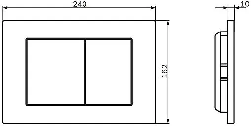 Клавиша смыва для унитаза Am.Pm PrimeFit S I090238 черный матовый Клавиша смыва для унитаза Am.Pm PrimeFit S I090238 черный матовый