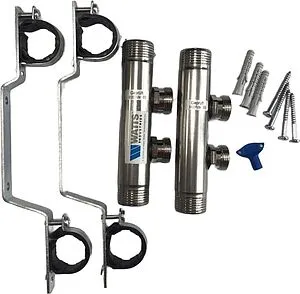 Группа коллекторная распределительная 2 отвода 1"н/н x ¾"ек Watts HLV2000 VA 10080774 Группа коллекторная распределительная 2 отвода 1"н/н x ¾"ек Watts HLV2000 VA 10080774, 4