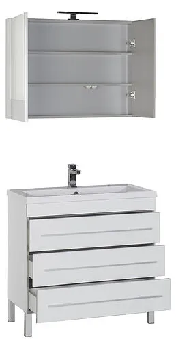 Шкаф-зеркало Aquanet Верона 90 L белый 00172339 Шкаф-зеркало Aquanet Верона 90 L белый 00172339