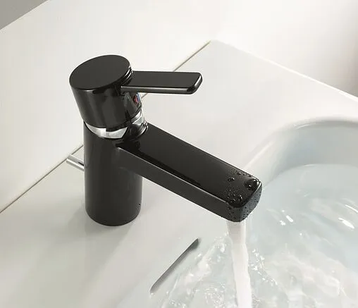 Смеситель для раковины Kludi Zenta чёрный/хром 382518675 Смеситель для раковины Kludi Zenta чёрный/хром 382518675