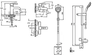 Комплект для ванны 3 в 1 VitrA Minimax S хром A49153EXP Комплект для ванны 3 в 1 VitrA Minimax S хром A49153EXP, 2