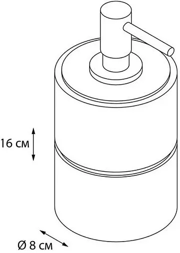 Дозатор для жидкого мыла Fixsen Nero хром/серый FX-240-1