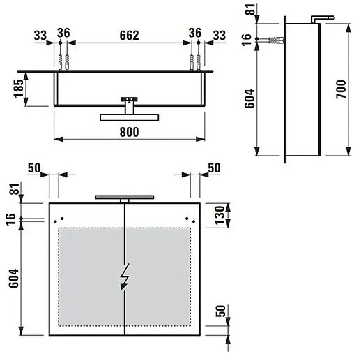 Шкаф-зеркало Laufen Base 80 белый 4.0280.2.110.261.1