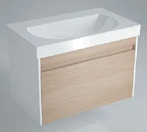 Тумба-умывальник подвесная Kerama Marazzi Buongiorno 80 дуб сонома/белый BGN.80.1\OAK+BG.wb.80 Тумба-умывальник подвесная Kerama Marazzi Buongiorno 80 дуб сонома/белый BGN.80.1\OAK+BG.wb.80, 1