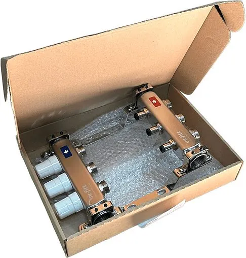 Группа коллекторная без расходомеров 3 отвода 1&quot;в/в x ¾&quot;ек Uni-fitt OPTIMAL 451B4303.RU