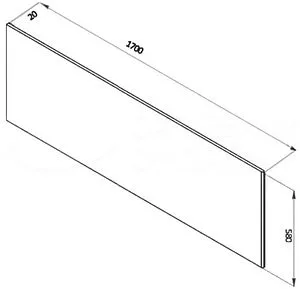 Панель для ванны фронтальная BERGES 170 белый 051003, 2
