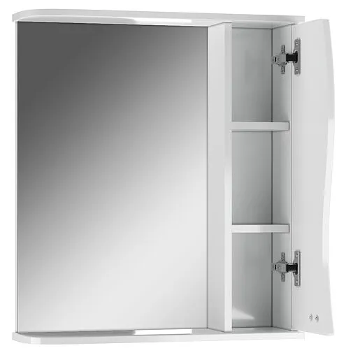 Шкаф-зеркало Айсберг Волна 60 R белый DA1047HZ