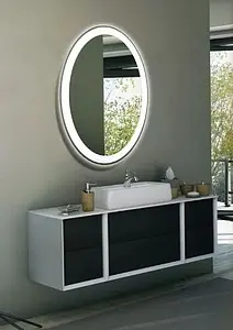 Зеркало с подсветкой Continent Verso Led 57 белый ЗЛП40, 2