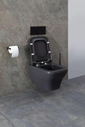 Унитаз подвесной безободковый Allen Brau Infinity антрацит 4.21011.AN