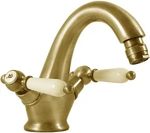 Смеситель для биде Rav Slezak Morava retro золото/белый MK543.5KZ Смеситель для биде Rav Slezak Morava retro золото/белый MK543.5KZ, 1