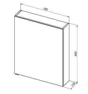 Шкаф-зеркало Aquanet Алвита New 70 белый 00303893, 2