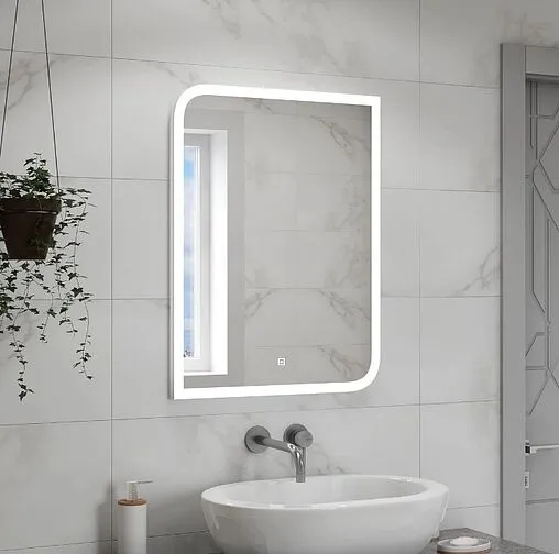 Зеркало с подсветкой Continent Fantasy Led 60x80 белый ЗЛП1281