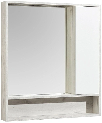 Шкаф-зеркало Aquaton Флай 80 белый/дуб крафт 1A237702FAX10