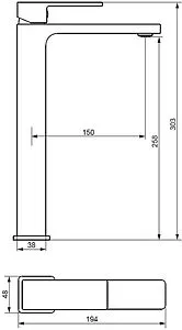 Смеситель для раковины Damixa Gala чёрный матовый 530250300 Смеситель для раковины Damixa Gala чёрный матовый 530250300, 2