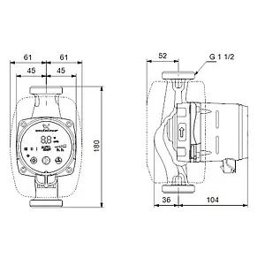 Насос циркуляционный Grundfos Alpha3 25-60 98890811 Насос циркуляционный Grundfos Alpha3 25-60 98890811, 3