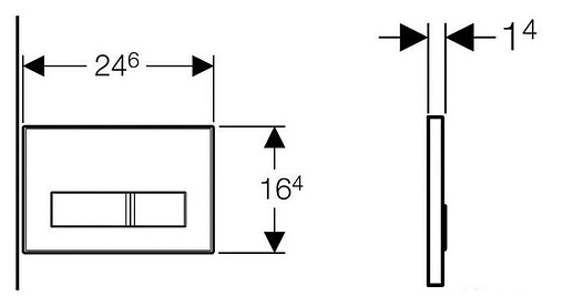 Клавиша смыва для унитаза Geberit Sigma 50 115.788.11.5 кнопки/алюминий матовый, панель/альпийский белый